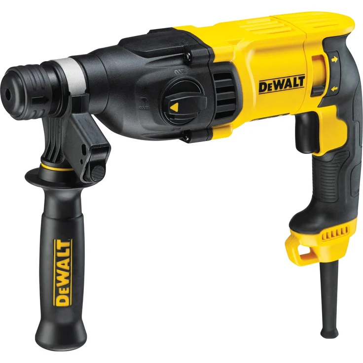 DeWalt SDS-Plus Kombihammer- Schlagbohrmaschine (800 Watt, Stein und Beton, inkl. gu mmierter Zusatzhandgriff, Bohrtiefenanschlag und TSTAK Box) D25133K – Bild 1