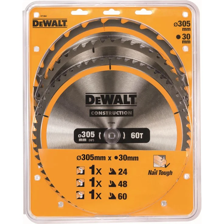 DeWalt Kreissaegeblatt-Set 3-tlg. Stat. (DT1964-QZ) – Bild 1