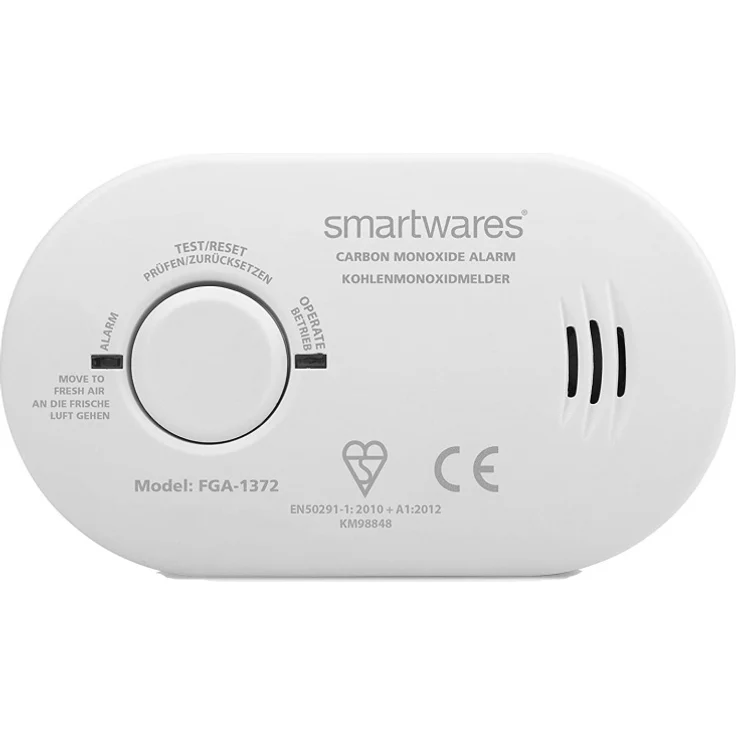 kohlenmonoxid-Detektor FGA-13721 85dB ABS weiß