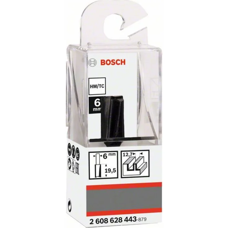 Bosch Nutfräser 6 mm, D1 12,7 mm, L 19,5 mm, G 51 mm
