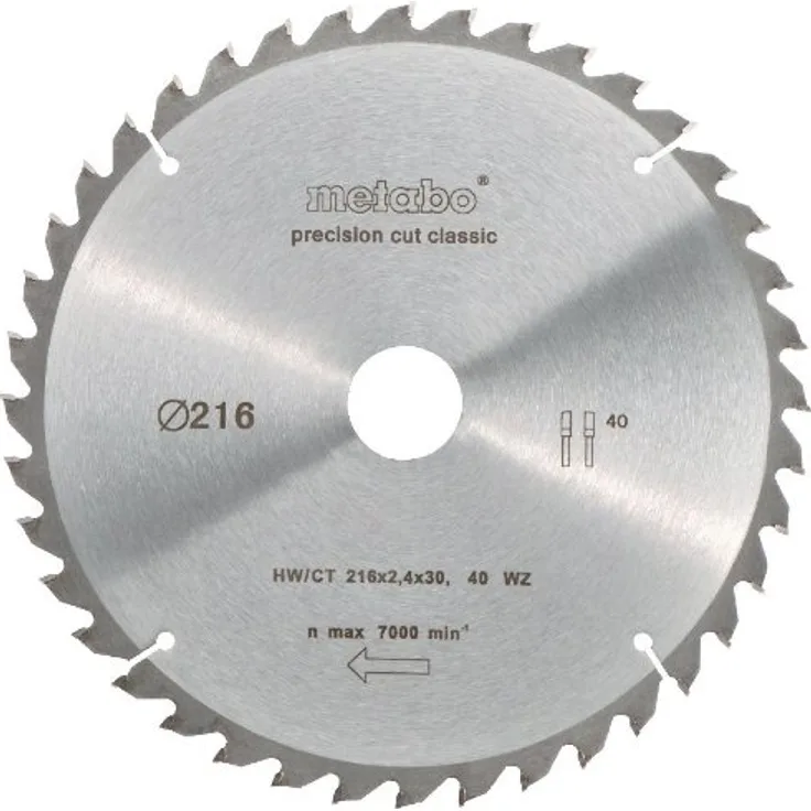 Metabo Kreissägeblatt Precision cut classic 216 x 2,4 x 30 mm (6.28060.00)