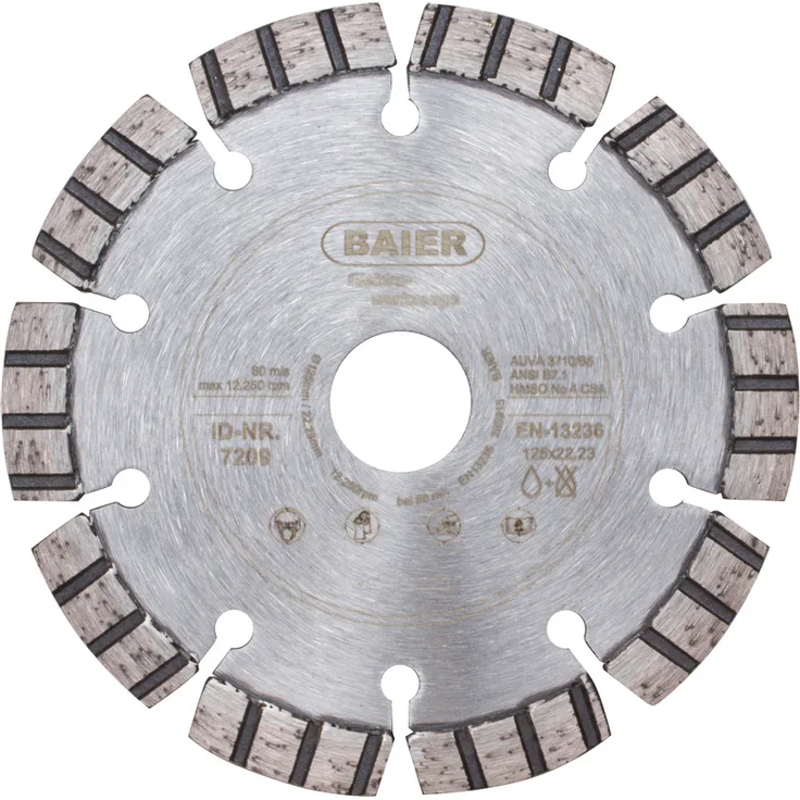 BAIER Diamantscheibe D=125mm Laser Turbo 7209, 7209