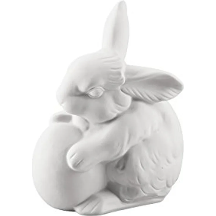 Hasenkollektion Weiss Biskuit Hase Mit Ei 10 cm