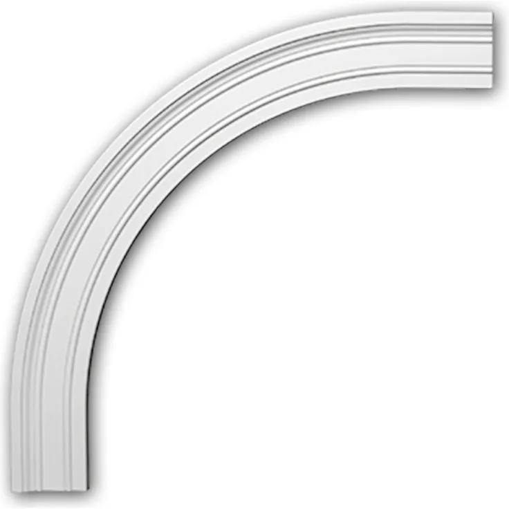 Profhome Decor - Bogenrahmen 487033 Fassadenelement Fensterumrandung Zierelement Neo-Klassizismus-Stil weiß