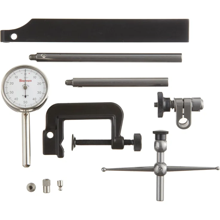 Starrett 196 A5Z Universal Messuhr, Rückseite Plunger, weißes Zifferblatt, 0 50 0 Lesen, 0 0,5 cm Reihe, 0 cm Graduation