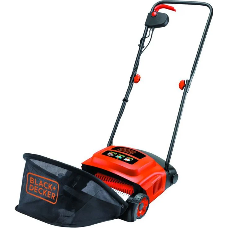 Black+Decker Elektro-Rasenlüfter (600W, zur ganzjährigen Rasenpflege, 30 cm Arbeitsbreite, 3 Arbeitshöhen) GD300-QS – Bild 1