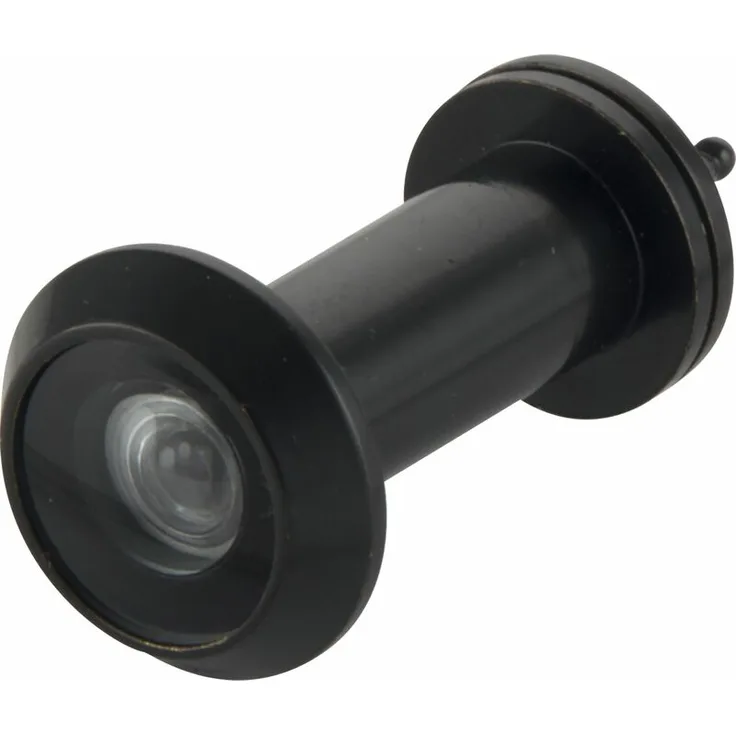 SOLIDO Türgucker ø 14, Linse 200°, Türstärke 35-55 mm, schwarz, Branschutz tauglich