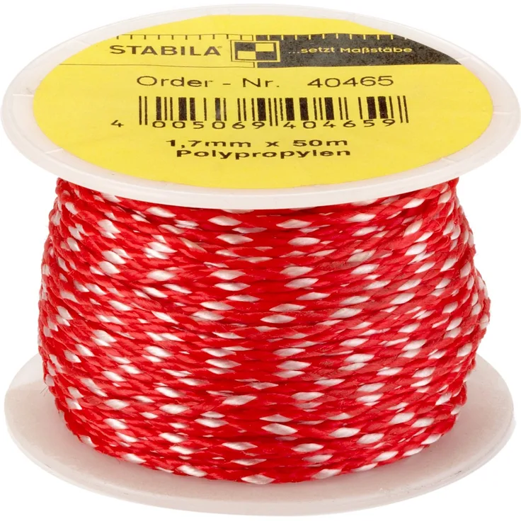 Stabila Messgeräte 40465 Maurerschnur 50 m rot - weiss