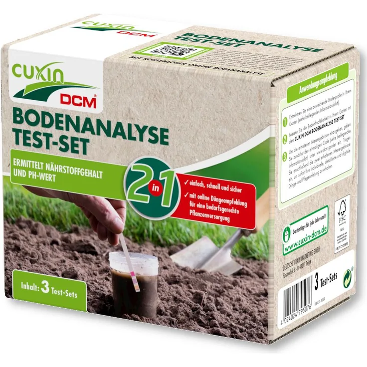 Cuxin Bodenanalyse Test-Set, 3 Test-Sets