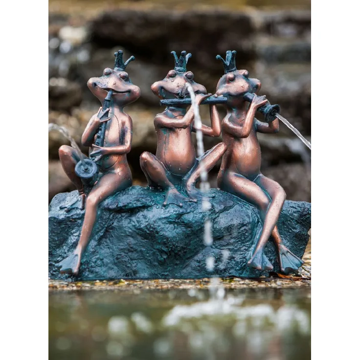 Heissner Teichfigur mit Speierfunktion ''''Frosch-Kapelle'''''' ''39 x 16 x 30 cm''''