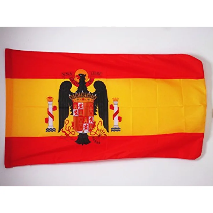 AZ FLAG Flagge Spanien UNTER General Franco 1945-1977 90x60cm - SPANISCHE ALT Fahne 60 x 90 cm Scheide für Mast - flaggen Top Qualität
