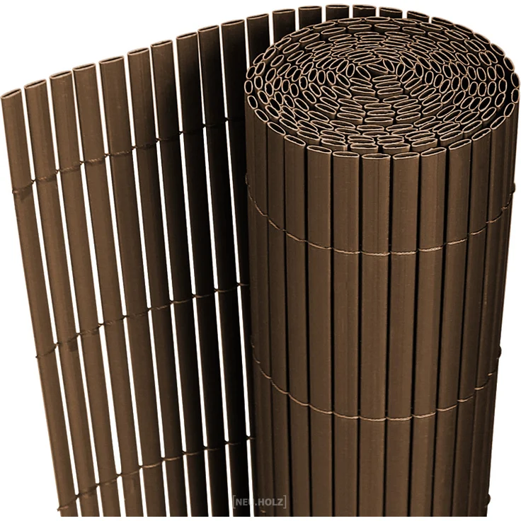 neu.haus PVC SICHTSCHUTZMATTE 90x300cm BRAUN/TEAK SICHTSCHUTZ WINDSCHUTZ BALKON ZAUN