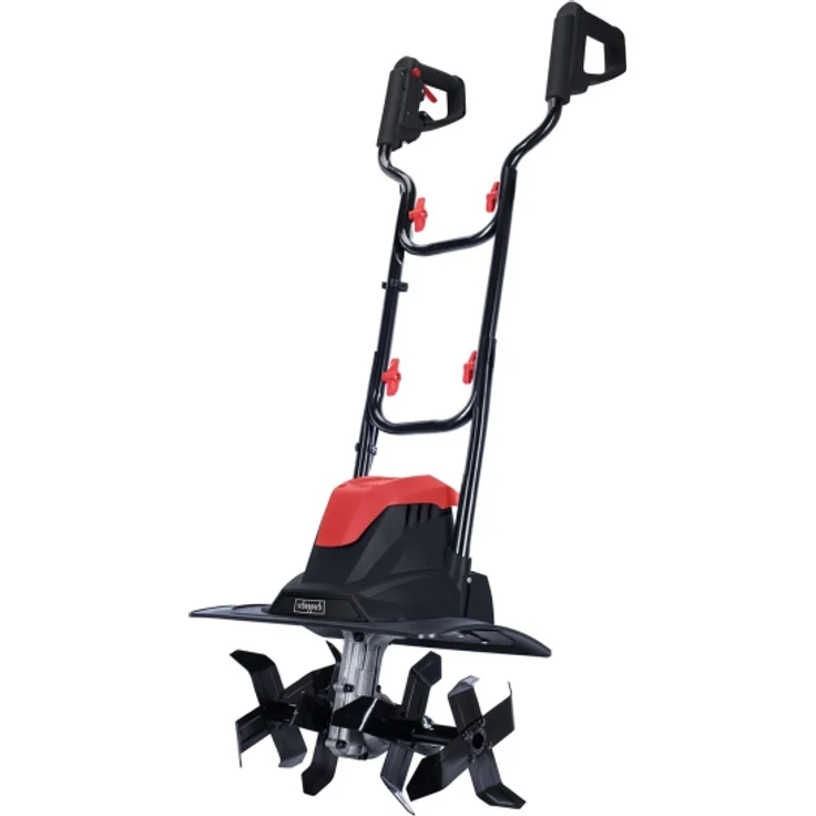 Scheppach Motorhacke MTE380 Elektromotorhacke, 1050 Watt / 1,4 PS Leistung, Hackendurchmesser 205 mm, Fräsbreite 360 mm, Hackendrehzahl 400 1/min, Sofort-Start mit Schutzschalter, klappbarer Handgriff – Bild 1
