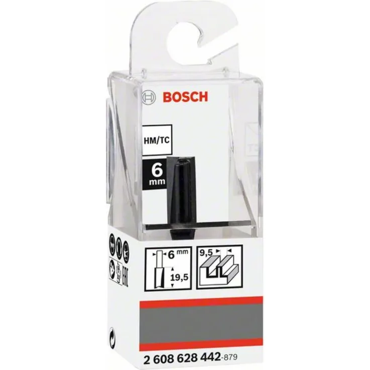 Bosch Nutfräser 6 mm, D1 9,5 mm, L 19,5 mm, G 51 mm