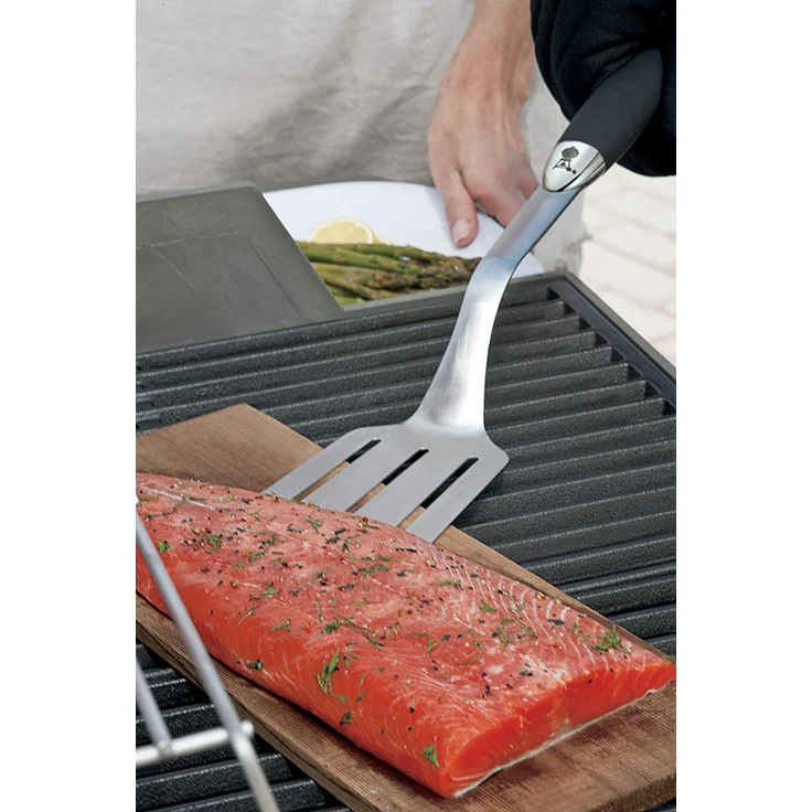 Weber Grillwender Grillschaber, Edelstahl, schwarz, silber, 46 cm (6620) – Bild 4