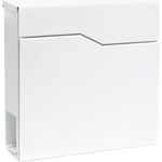 Moderner Design Briefkasten V19 Weiß Wandbriefkasten pulverbeschichtet Zeitungsrolle