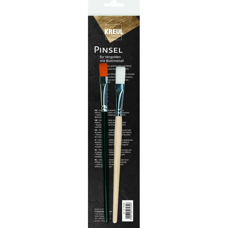 KREUL Pinsel für Vergolden mit Blattmetall 2er Set