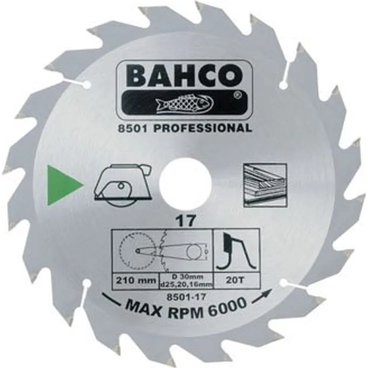 Bahco 8501-13 BH8501-13 Kreissägeblatt 184mm mit 24 Zähnen für Holz