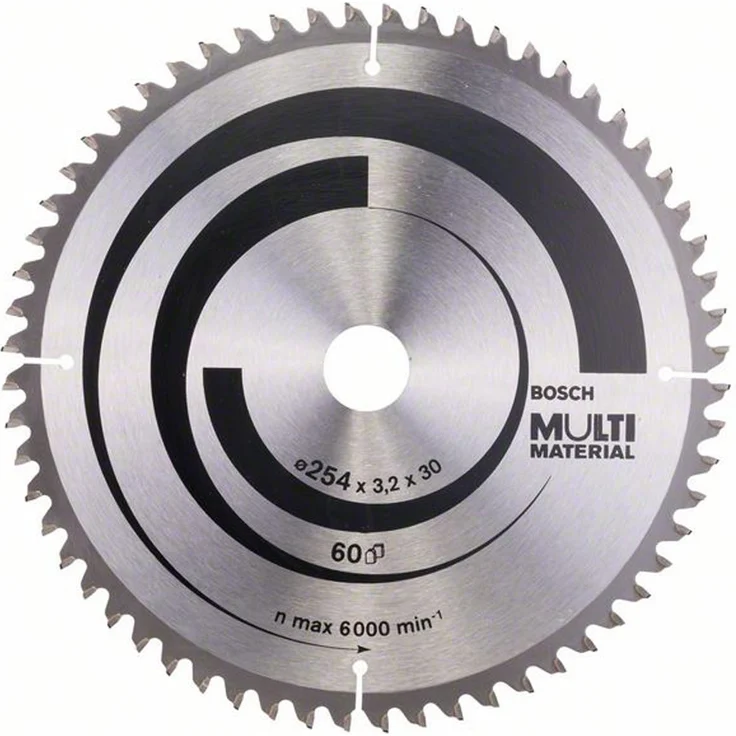 Bosch Professional Kreissägeblatt (für Multi Material, AußenØ: 254mm, Bohrung: 30mm, Zubehör für Kapp-, Tischkreissägen) – Bild 1