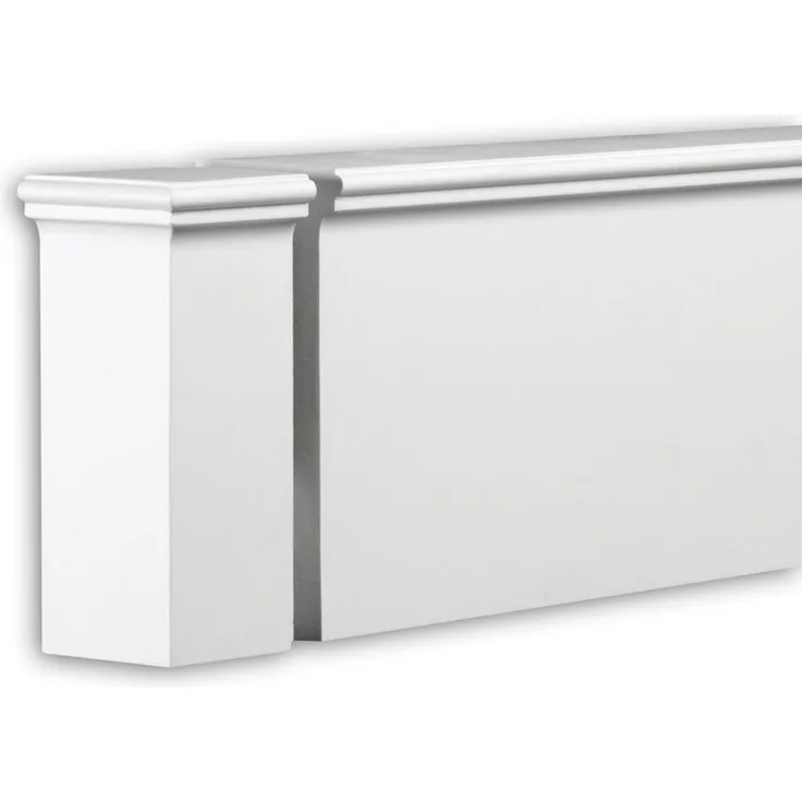 Profhome Decor - Stirnelement 403332 Außenstuck Zierelement Fassadenelement Modernes Design weiß