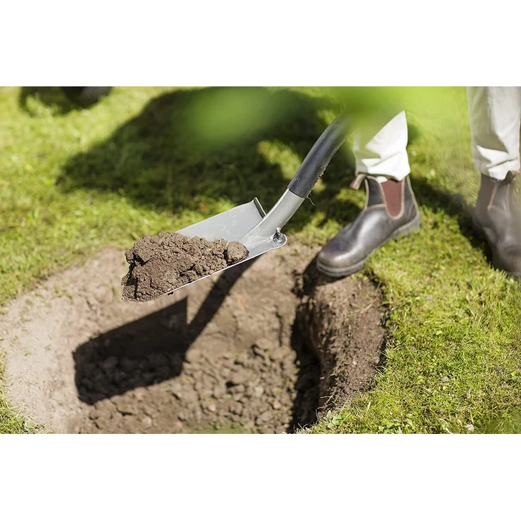 Fiskars Gärtnerspaten für harte, steinige Böden, Spitz, Länge: 125 cm, Hochwertiger Borstahl, Grau-Schwarz, Ergonomic, 1001568 – Bild 2