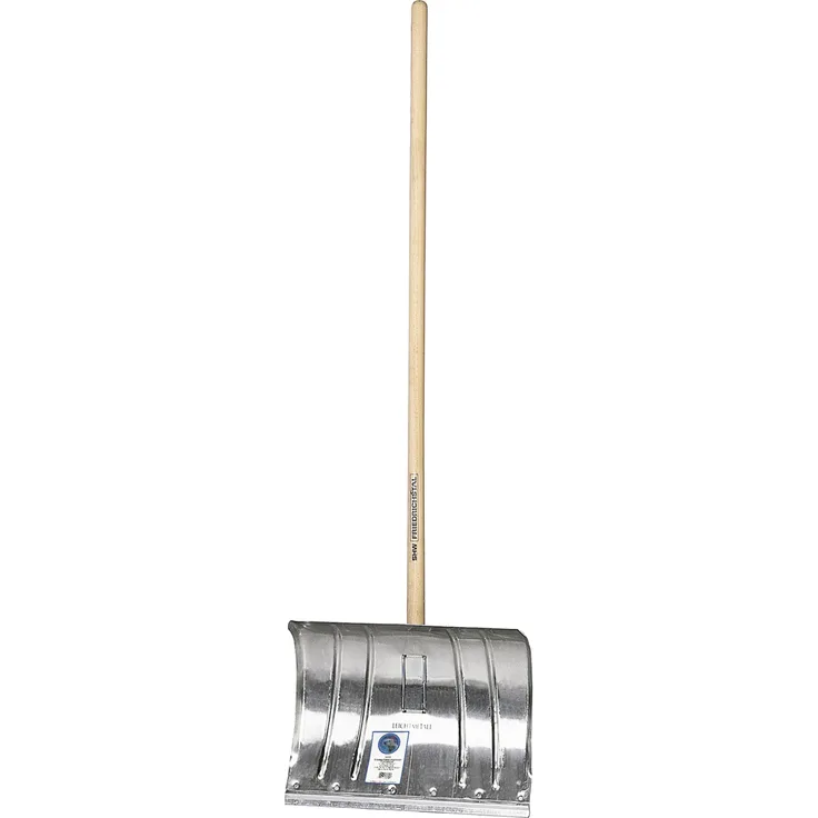 SHW Schneeschieber Aluminium 50 cm mit Aluminium-Profilkante und Rundstiel 130 cm