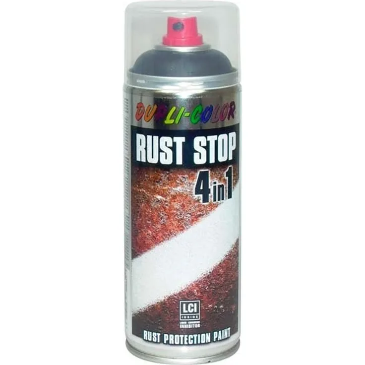 DUPLI-COLOR 868320 RUST STOP RAL 9005 tiefschwarz seidenmatt 400 ml, schwarz