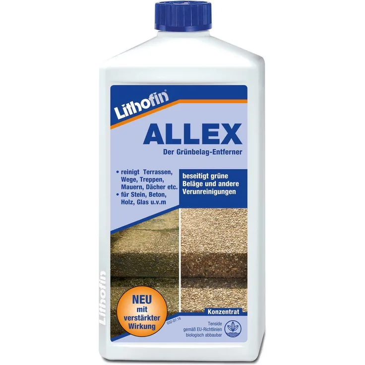 Lithofin ALLEX GRÜNBELAG-ENTFERNER 1Liter Algen- und Moosentferner
