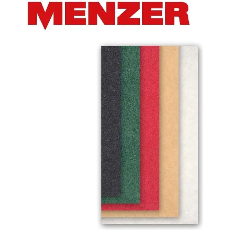 10 MENZER Handpads f. Handschleifer, 250 x 115 mm - rot - Polyester