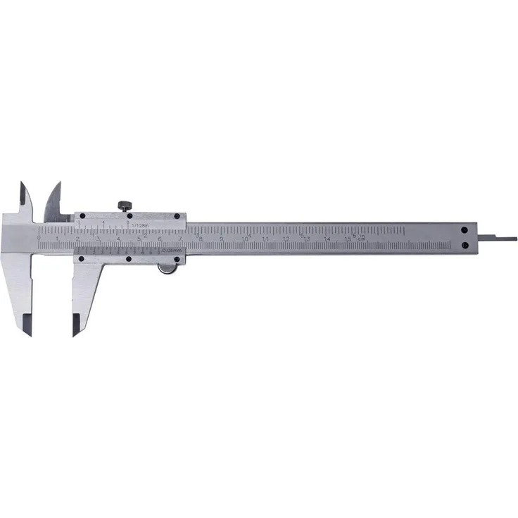 Bernstein Werkzeuge 7-516 Messschieber rostfreier Stahl Schiebelehre mit Feststellschraube 150 mm