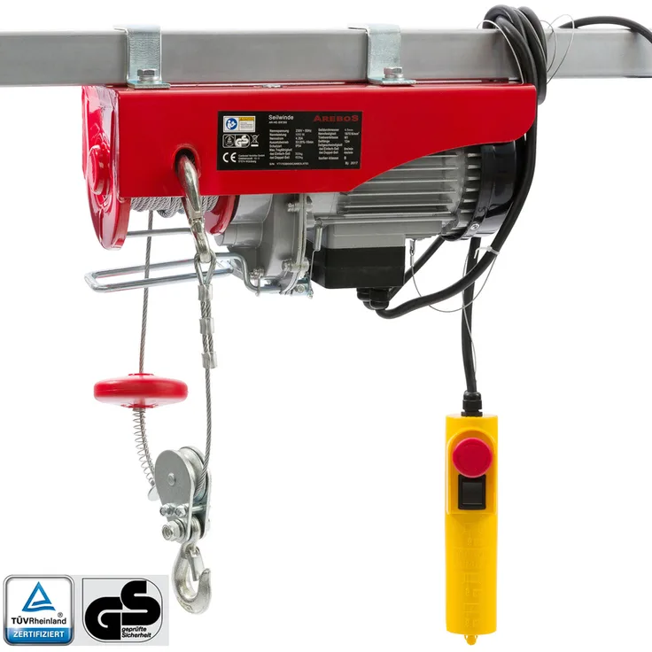 Arebos - Elektrische Seilwinde 600kg