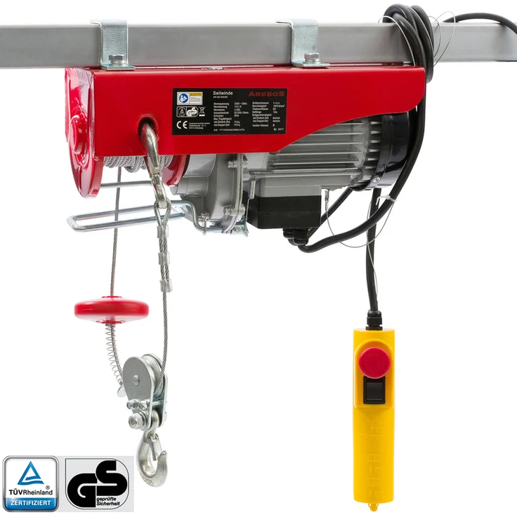 Arebos - Elektrische Seilwinde 600kg