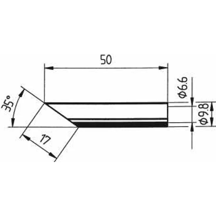Ersa ERSADUR LeadFree Dauerlötspitze gerade angeschrägt 17 mm 0832LDLF