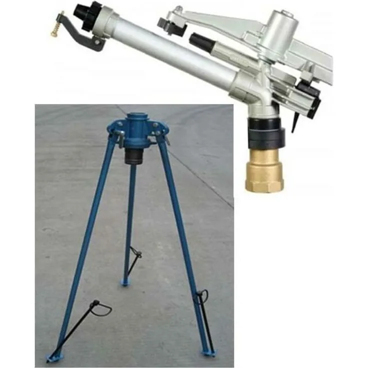 Pack 360x kreisförmige Duplex-Bewässerungskanone, 20 bis 43 Meter + 2' Stativ