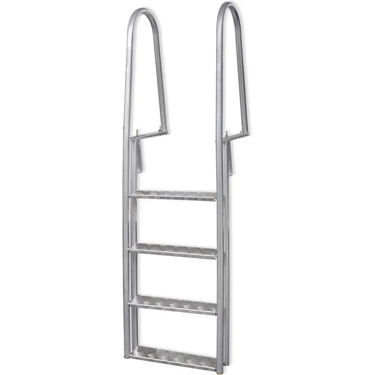 vidaXL Steg-/Poolleiter 4-stufig Aluminium 170 cm