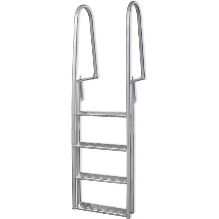 vidaXL Steg-/Poolleiter 4-stufig Aluminium 170 cm – Bild 1