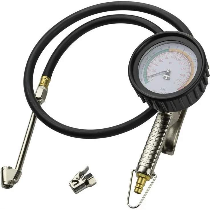 DEMA Reifenfüller Reifendruckprüfer Druckprüfer Reifenfüllgerät Tankstellenstecker