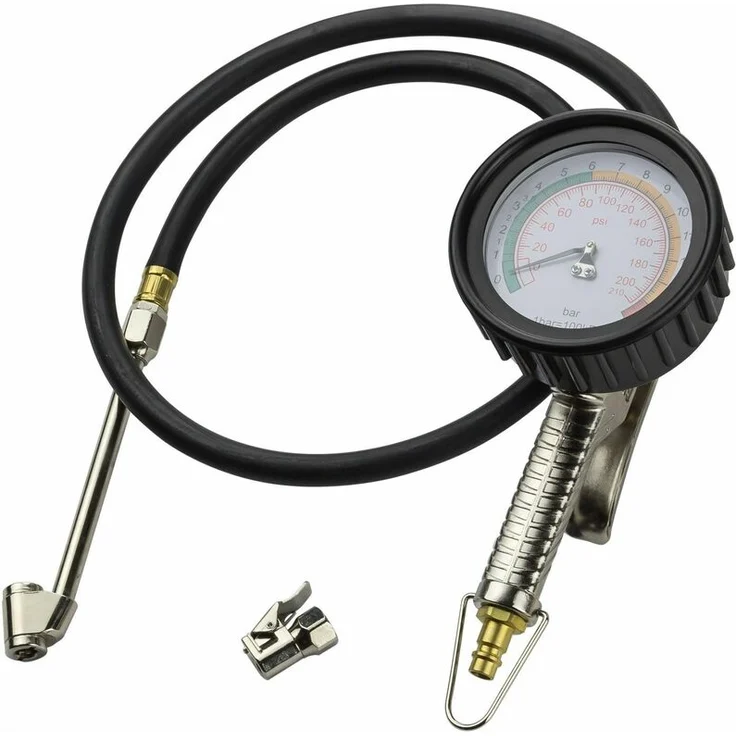 DEMA Reifenfüller Reifendruckprüfer Druckprüfer Reifenfüllgerät Tankstellenstecker