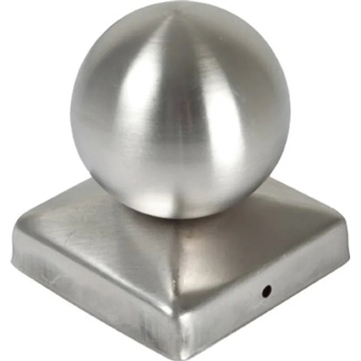 T & J Pfosten Abdeckung aus Metal Edelstahl 9x9 Kugel