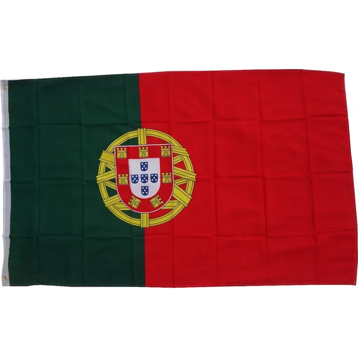 Flagge Portugal 90 x 150 cm Fahne mit 2 Ösen 100g/m² Stoffgewicht Hissflagge Hissen
