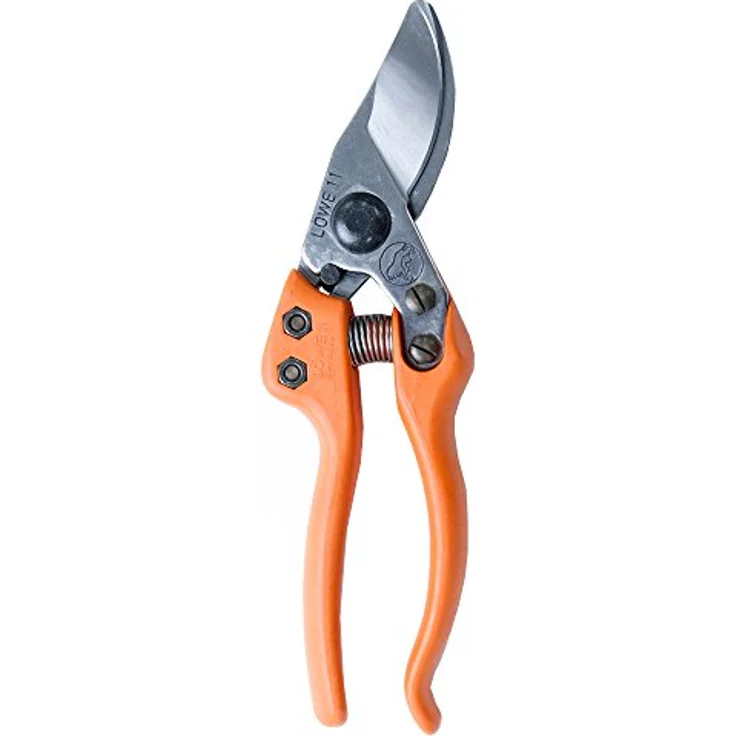 Original LÖWE 11 Profi Gartenschere Bypass Schere 11.104 mit antihaftbeschichteten Stahlklingen - leichte und scharfe Baumschere zweischneidig ideal für präzisen Schnitt an Blumen Zweige Obstbaum mittelgroß – Bild 2