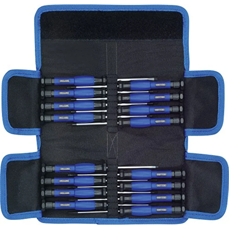 HEYTEC 50835 50835000000 FEINMECHANIKER SCHRAUBENDREHERSATZ 16-TLG, blau-schwarz