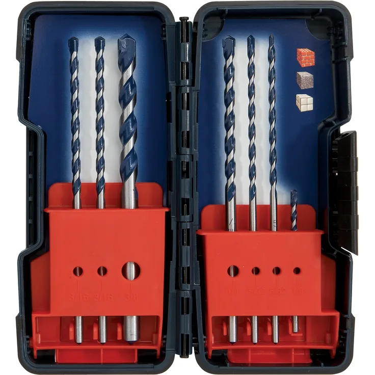 Bosch hcbg600t blau Granit Hammer Bohrer Hartmetall Spitze Tapcon Set, HCBG700