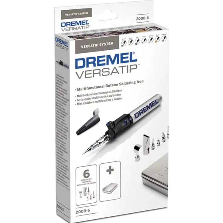 Dremel 2000 VersaTip Lötkolben - Brennkolben und Löt-Set (mit 6 Wechselspitzen zum Löten, Heißschneiden, Schweißen, Brandmalerei, Holz Gravieren, Schmuckherstellung) – Bild 4