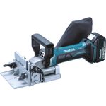 Makita DPJ180RTJ Elektrowerkzeuge Akku-Nutfräse 18 V, 2 Akkus + Ladegerät im MAKPAC, türkisschwarz, mit 2X 5,0 Ah