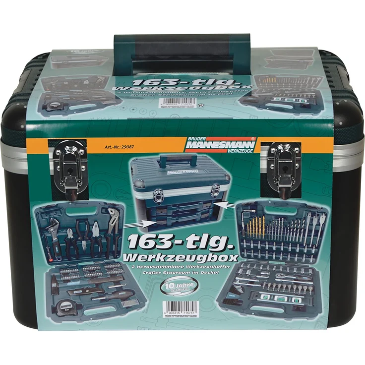 Brüder Mannesmann Mannesmann, Werkzeugbox 163-tlg, M29087 – Bild 1