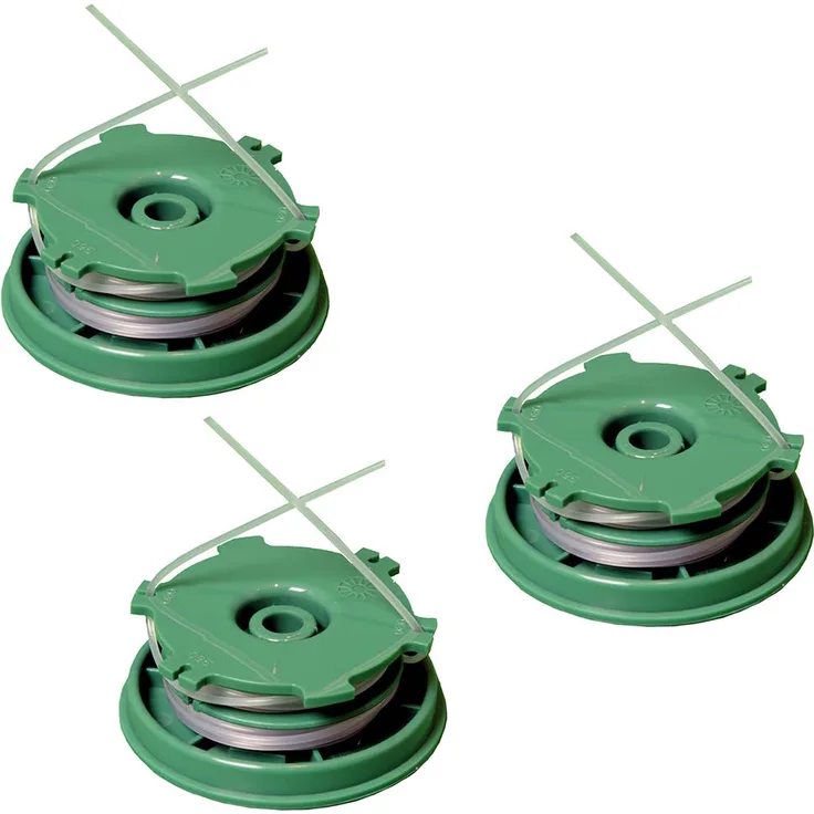 IKRA 73500300-3 Ersatzspulen (DA-F11) 3er-Set Fadenspulen für Freischneider