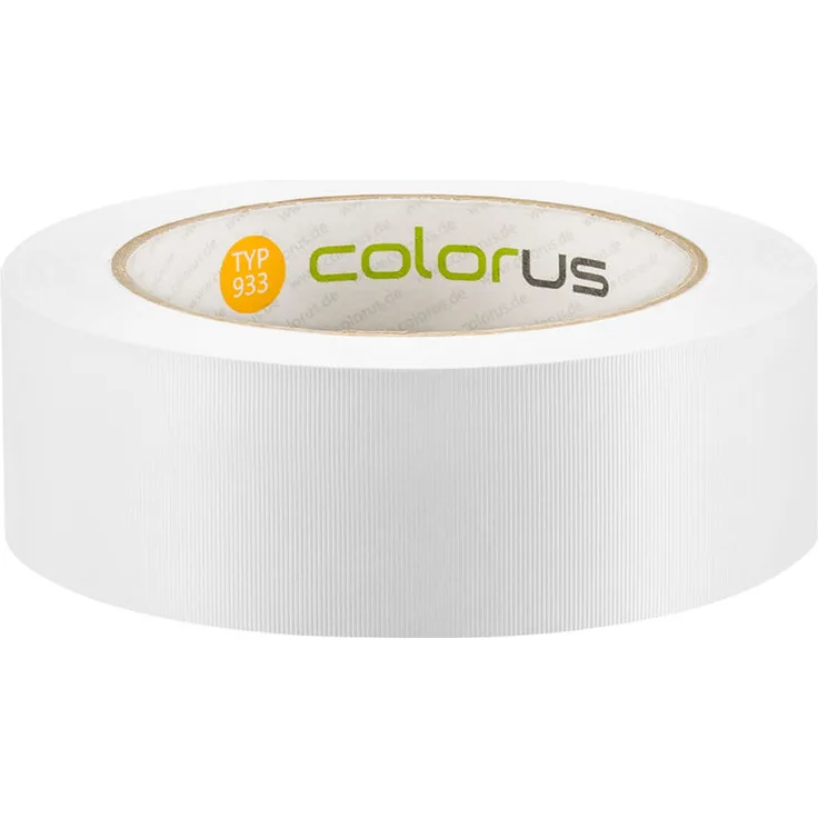 Colorus Premium PVC Putzerband Putzband Bautenschutzband Schutzband weiß quergerillt 33m x 38mm