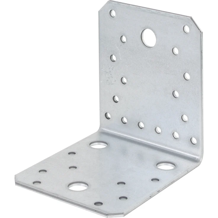 GAH Alberts Winkelverbinder 105 x 105 x 90 mm | verzinkte Winkel | Lochplattenwinkel