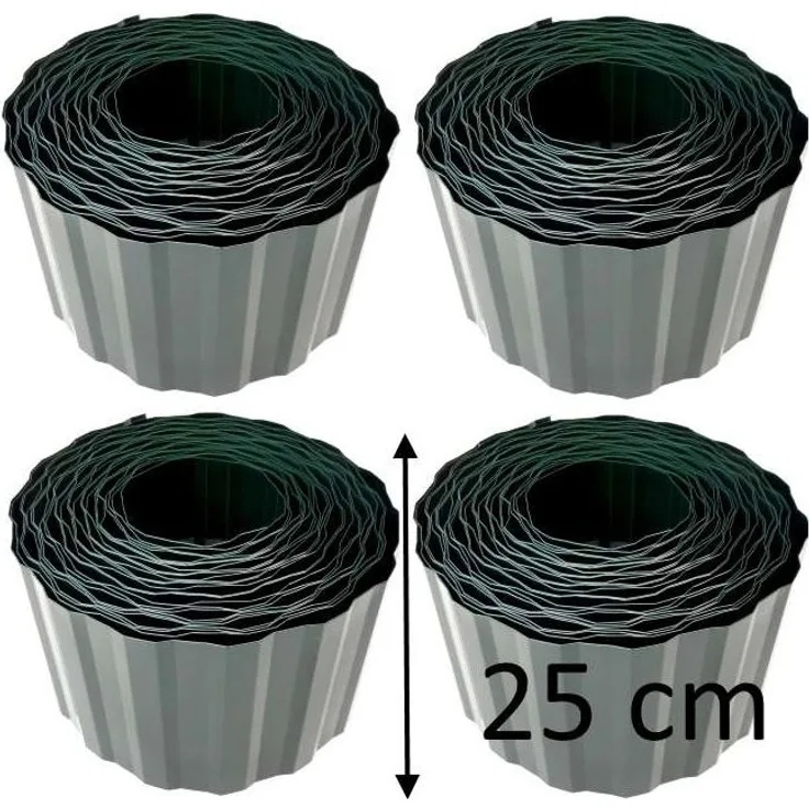 4 Rollen Beetumrandung je 9m x 25cm 0,72€-m Beeteinfassung Raseneinfassung Rasenkante Palisade